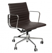 Кресло Eames Ribbed Office Chair EA 117 кофейная кожа Premium EU Version