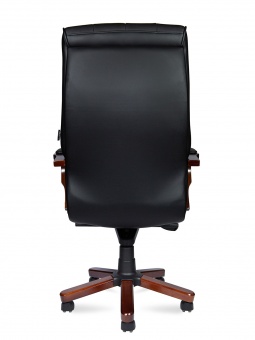 Кресло офисное Norden Боттичелли / дерево / черная кожа /мультиблок