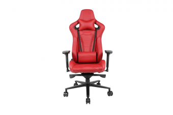 Кресло игровое Anda Seat Dracula, цвет чёрный/красный, размер M (110кг), материал кожа Napa (модель AD12)