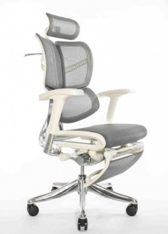 Эргономичное кресло Expert Fly с подножкой, серый