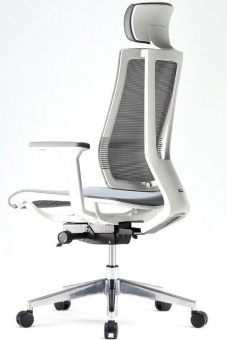 Эргономичное офисное кресло Falto G-1 AIR, серый/белый