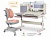 Комплект Mealux Winnipeg Multicolor PN (арт. BD-630 MG + PN + кресло Y-115 PG) - (стол + кресло) / столешница белый дуб, накладки розовые и серые