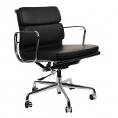 Кресло Eames Soft Pad Office Chair EA 217 черная кожа Premium EU Version