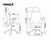 Кресло офисное Norden Имидж / черный пластик / серая сетка / серая ткань