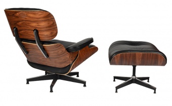 Кресло для отдыха Eames Lounge Chair & Ottoman Black Premium U.S. Version