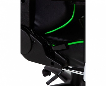 Кресло офисное Norden Lotus GTS реклайнер / черно - зеленая экокожа/ стальная крестовина