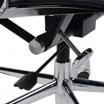 Кресло Eames Ribbed Office Chair EA 117 черная кожа Premium EU Version