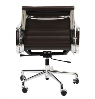 Кресло Eames Ribbed Office Chair EA 117 кофейная кожа Premium EU Version