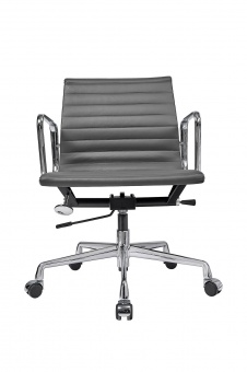 Кресло Eames Ribbed Office Chair EA 117 кожа графит Premium EU Version