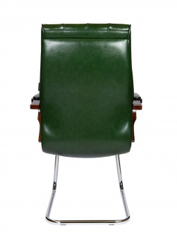 Кресло офисное Norden Боттичелли CF / дерево / зеленая глянцевая кожа