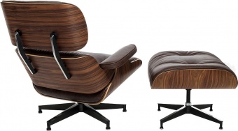Кресло для отдыха Eames Lounge Chair & Ottoman Premium состаренная кожа