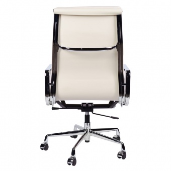 Кресло Eames HB Soft Pad Executive Chair EA 219 кремовая кожа Premium EU Version