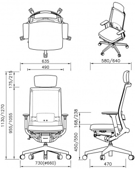 Эргономичное офисное кресло Falto А1, светло-серый