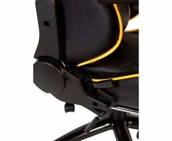 Кресло офисное Norden Lotus GTS реклайнер / черно - желтая экокожа/ стальная крестовина